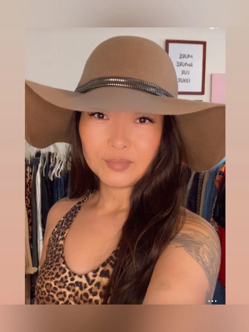 100% Wool, Big Brim Flowy Hat, NWT